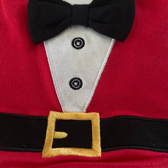 Little Me Christmas bib and booties - Picture 8 of 8